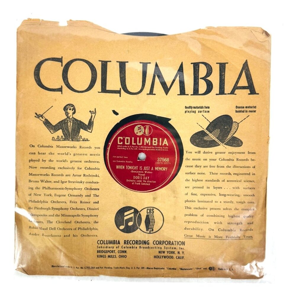 Doris Day Im Still Sitting Under The Apple Tree 10in 78 RPM Columbia 37568 Shell